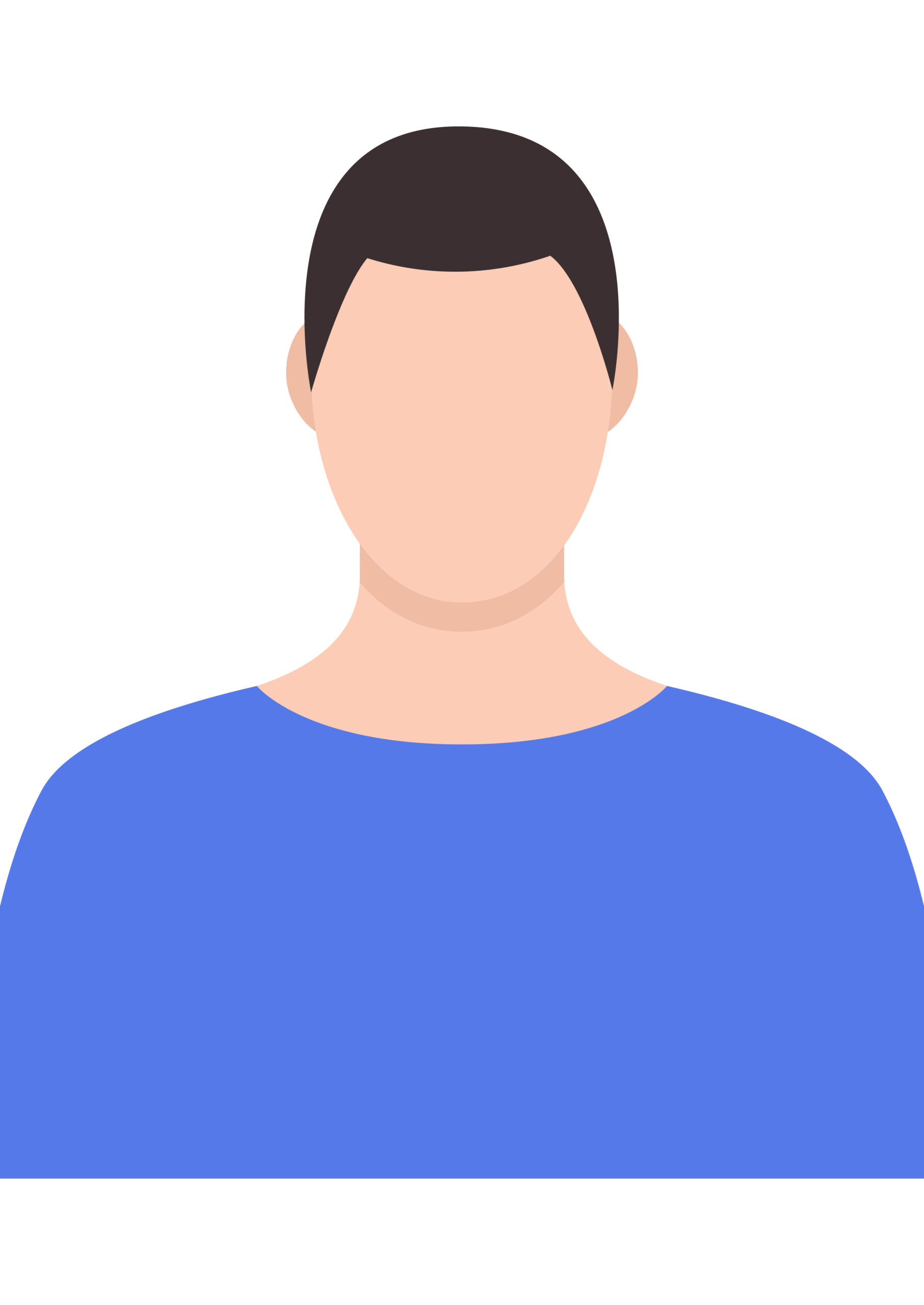 Default male user profile icon. Vector illustration.